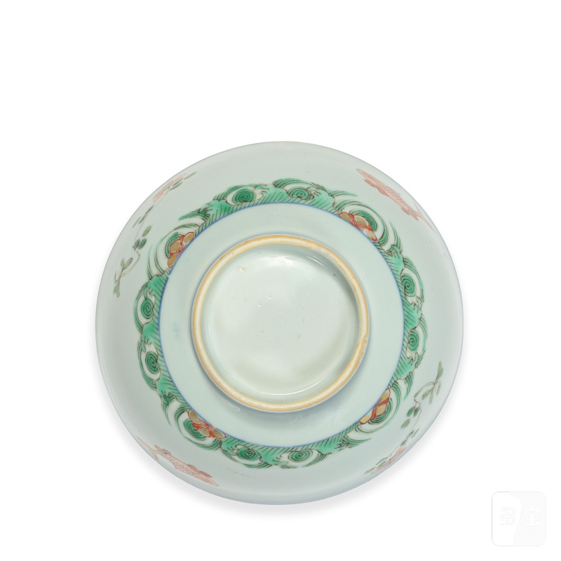 清康熙 礬紅綠彩魚紋盌 | AN IRON RED AND GREEN ENAMELLED 'FISH' BOWL - 图2